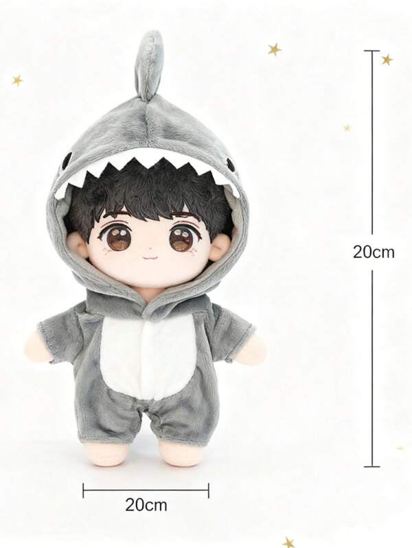 مناسب للملابس الخارجية لمنتجات بطول 20 سم، متوفر بأربعة أنماط: ديناصور، قرش، بقرة، وحيد القرن، وبذلة كاملة بدون سمات