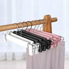 20 Perchas,Gancho Negro con Pinzas, Ganchos para Pantalones 360 °     y Diseño Antideslizante, Resistentes para Pantalones, Faldas y Ropa Pesada, Ideales para Clóset en Casa (Negro) - Blanco - Ver 5