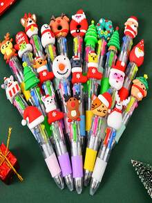 20 chiếc bút bi nhiều màu Giáng sinh ngẫu nhiên, 4 màu trong 1, bút bi hoạt hình dễ thương 0,7mm có thể thu vào dành cho ông già Noel, người tuyết, viết, tiệc tùng ngày lễ, đồ dùng học tập, phần thưởng cho học sinh - Nhiều màu - Xem 6