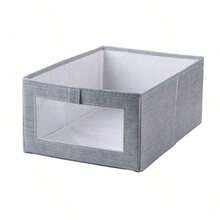 Faltbare Stoffaufbewahrungsbox mit Frontplatte und Klapplid - Robuste Vliesstoff-Schubladenorganizer, geeignet für Kleidung, Spielzeug, Bücher, Räume - Tragbar - Faltbare Aufbewahrungsbox, Aufbewahrungsbox, Schrank-Organisation und Aufbewahrung, Kleidungsaufbewahrung, Aufbewahrungsbox, Spielzimmer-Aufbewahrung, Waschküchen-Organisation und Aufbewahrung