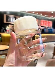 2个迷你便携式玻璃奶瓶，【迷你便携式】外卖玻璃咖啡杯水瓶带盖，牛奶杯，耐热茶杯，家用厨房日用密封旅行杯，可用洗碗机清洗，适用于牛奶、咖啡、花茶等。 - 彩色 - 查看 11