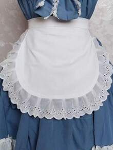 Delantales de sirvienta, delantales con estilo de princesa, baberos de estilo lolita suave para uso diario. Delantales de pequeño chef, nuevos delantales de sirvienta lolita, baberos lolita negros y blancos suaves y lindos, delantales de cintura media con volantes para disfraces de sirvienta de Halloween, delantales plisados de unicolor, delantales puros y sexys, delantales lindos y femeninos. Delantal de estilo lolita japonesa de cocina china, accesorios de falda lolita.