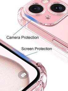 CSDZ Shockproof Transparent Silicone Phone Case, Compatible With IPhone, Galaxy, And Other Phones, TPU Protective Back Cover, Waterproof, Anti-Drop, Anti-Scratch - Clear - View 3