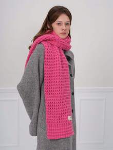 1 szt. Damski, jednolity kolor, uroczy, krótki, dzianinowy szalik/ocieplacz na szyję, odpowiedni na wyjścia, do codziennych dojazdów, jesień/zima