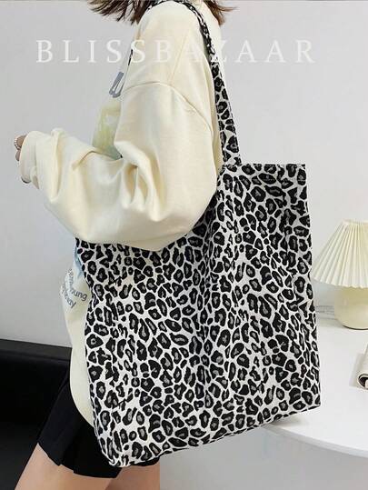 Lightweight,Business Casual Leopard Pattern Shoulder Tote Bag For Teen Girls Women College Students,Rookies & White-Collar Workers Perfect For Office,College,Work,Business,Commute,Outdoors,Travel,Outings,School Bag,Large Capacity,Portable,For Teen Girls Women College Students,Perfect For Office,College,Middle School,High School,Work,Business,Commute, Leopard Print Bag, Animal Print Women Bag, Tote Bags For Women, College Essentials, Fall Winter Fashionable Cheetah Print Purse For Women , Leopard Cheetah Print