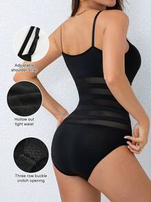 女士紧身塑身连体衣，透气网眼收腰提臀