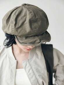 Beret Retro Artistic Style Newsboy Cap |    Large Size, Three-Dimensional, Makes The Face Look Smaller・Slouchy Style, Versatile |    Must-Have For Artistic Style Women To Go Out In Spring And Autumn Retro Wear |   New Style, Breathable Japanese Painter Hat Elements - Nhiều màu - Xem 3