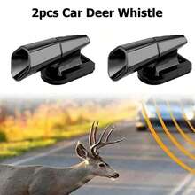 1 Pair Car Deer Repeller, Ultrasonic Animal Repellent, Deer Whistle - Black - View 1