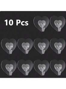 20/10/1 قطعة خطاف لاصق شفاف، رف تخزين متعدد الوظائف للتعليق، للمنزل والغرفة والحائط والباب والخزانة