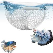 1/2 piezas Cueva flotante y escondite para camarones impreso en 3D - Hamaca multifuncional para acuario, aro de alimentación, lugar de descanso libre de estrés para peces betta, corydoras y acuarios pequeños