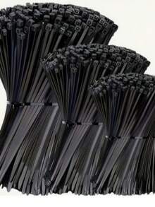 300pcs Black & White Nylon Cable Ties, Size 10cm/15cm/20cm, Made Of Brand New Nylon Material, Suitable For Home Wiring Management, Engineering Bundling, Black & White Self-Locking Nylon Tie Wrap 10/15/20cm Set, Tie For Order And Neatness, Applicable For Home, Office, Construction Site, Automotive And More Scenarios