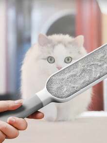 1pc Reusable Double-Sided Hair Removal Brush, Static Cling Pet Hair Remover, Manual Static Lint Brush For Cat Hair, Clothes, Sofa, Furniture, Bedding And Carpet Cleaning - Plastic Material, No Electricity Needed, Gently Shaves And Cleans Fur, Creates A Tidy Home - Multicolor - View 9