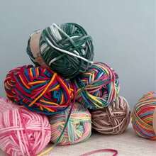 4 件套渐变色亚克力纱线套装，分段染色，适用于编织包袋、围巾、披肩、服装和其他工艺品、DIY 钱包制作 - 彩色 - 查看 10