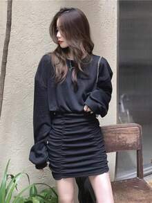 Women Mini Dresses - 黑色 - 查看 1