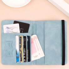 1 Piece Of PU Leather Passport Bag, An RFID Multi - Card Slot And Multi - Function Passport Document Cover. There Are 3 Colors Of Blue, Pink And Black To Choose From. It Symbolizes The Convenient And Orderly Travel, The And Reliable Document Management, And The Fashionable And Practical Design.