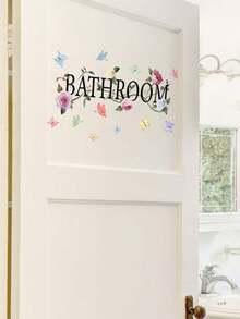 Letter Graphic Wall Sticker, Pvc Waterproof Self Adhesive Wall Art Decor Home Bathroom Decor, Stickers, Wall Decal, Vinyl Decal Home Decorations, Spring Decoration Items Refresh Your Home, Festival Decoration Stickers Gifts Birthday Graduation - 彩色 - 查看 3