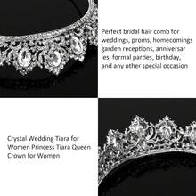Rhinestones Tiara For Women Girls - Gold and Red Rhinestones - View 4