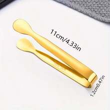 2pcs/4pcs, Luxurious Gold/Silver Mini Service Clips, Ice Clips, Dessert Clips, Food Clips, High-Quality Stainless Steel Square Sugar Clips, Durable Ice Clips, Stylish Small Clips, Suitable For Desserts/Appetizers/Candies/Cheese/Cooked Food Boards/Tea Parties/Mother's Day/Weddings/Moving. Mirror-Finished, Available In Rose Pattern And Solid Color. For Dishwasher. Can Be Used With Ice Bucket. Luxurious Ice Clips.