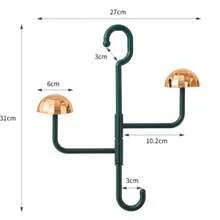 Soporte para Sombreros, Bolsos y Bufandas Giratorio - Perchero de Pared Sin Tornillos Multifuncional, Organizador de Entrada para Hogar - Blanco - Ver 3