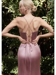 HIGH QUALITY SATIN DRESS WITH CORSET - Sienna - View 2