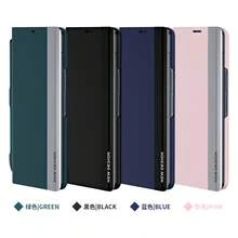 حافظة هاتف واقية مع حامل قابل للطي وقلم رصاص مناسبة لهواتف سامسونج Z Fold 7/6/5/4/3/2، مع فتحة مدمجة للقلم، بتصميم غطاء قابل للطي مع حامل قوي، حماية كاملة للهاتف، بطراز أعمال