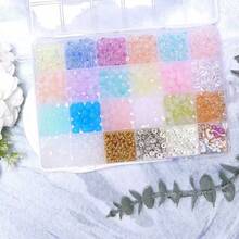 1 Box 24pcs Crystal Beads, Bracelet & Jewelry Making Kit, Suitable For Holiday Gifts