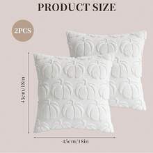 EstiloTendenciaGenéRico 2 Fundas De Almohada De OtoñO,Funda De Almohada De Calabaza De Halloween,Funda De Cojines Cuadradas-Para OtoñO, AccióN De Gracias Para Sofá Y DecoracióN Del Hogar (MarróN)Calidad PremiumVersióN Mejorada - Blanco - Ver 5