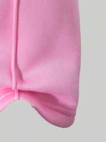 青少年女孩数字印花保暖圆领运动衫和裤子套装 - 黑色 - 查看 7