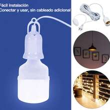 Portalámparas Adaptador De Cable Con Alimentación Conmutado 2.5 metros - Tipo de Enchufe A USA (110-127V) - Ver 2