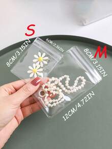 100/10pcs PVC Transparent Jewelry Anti-Oxidation Zipper Bags, Plastic Bags For Packaging Jewelry, Rings, Earrings And Other Transparent Polyethylene Bags - Clear - View 3