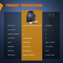 NAVANC Rocker Switch 7Pin Navigation Anchor Lights Toggle Switch On Off On DPDT Laser Etched Switch 12V 24V Jumper Wires ARB Carling NARVA Style Marine Boat Ship Vessel, 2 Years Warranty - LUCES DE NAV/ANC - Ver 6