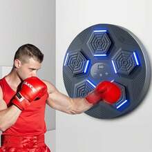Máquina de Boxeo Músical, Recargable Bluetooth de Equipo de Boxeo Saco de Boxeo, Intelligent Boxing Target, con Pantalla Inteligente, Guante, 18 Modos Y 9 Velocidades, para Niños Y Adultos - 1 - Ver 5
