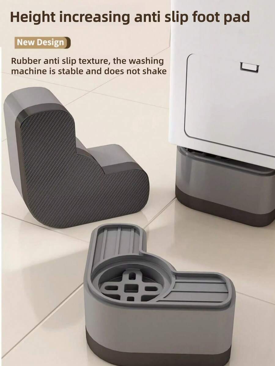 4件装洗衣机底座架增高脚垫滚筒冰箱专用防震减震脚支架带高度可调节垫 - 彩色 - 查看 1