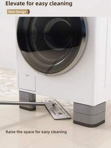 4件装洗衣机底座架增高脚垫滚筒冰箱专用防震减震脚支架带高度可调节垫 - 彩色 - 查看 5