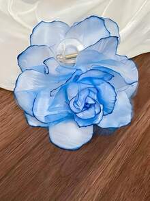 1 pieza Pinza para el cabello con flor de rosa, accesorio para el cabello con estilo bohemio y vibra relajada, pinza de cabello elegante para mujeres, accesorio de cabello para uso diario en invierno