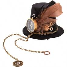 GRACEART Steampunk Mini Top Hat For Women Headwear Costume Accessories - C - 查看 2