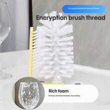 1pc Colorful Practical Cartoon - Style Suction Cup Dishwashing Brush For Kitchen Sink And Bathroom Tile Cleaning, Ideal For Young Couples And Home Cleaners
