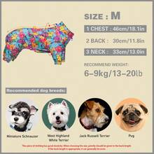 舒适狗狗连体衣，狗狗睡衣，狗狗恢复服，超柔软且有弹性，防舔，适合中小型和大型犬品种的宠物睡衣，适合狗狗换毛，俏皮怪物彩色印花图案，S-6XL - 彩色 - 查看 19