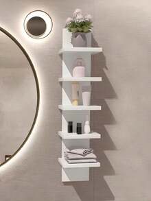 Multi-Layer Corner Shelf, Floating Corner Shelf, Wall-Mounted Storage Organizer Rack, Made Of PVC Material, Easy To Assemble, Multi-Layer Wall-Mounted Shelf, Suitable For Bedroom, Bathroom, Kitchen, Office, Living Room, Room, Bookshelf, Etc. An Ideal Choice For Autumn Decoration, Canvas Wall Art, Home Christmas Decoration, Outdoor Decoration, Wall Decoration, Home Decoration. Suitable For Placing Small Decorative Items (1 Pc). (High-Quality PVC Material, Non-Wooden - Waterproof And Easy To Clean) - Multicolor - View 1