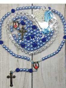 Alice's affection Rosary Assembly Kit With Casting And Resin For Adults, Jewelry, And Religious Items - Jeans Blue - View 1