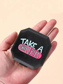 Portable Compartment Pill Box With Cartoon Medicine Box, Pill, Bottle, Cartoon Syringe Pattern, Portable Medical First Aid Bag, 6-Compartment Capsule Storage Box, Travel Pill Box, Medicine Box, 6-Compartment Pill Storage, Travel Mini Pill Box,