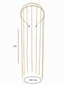 1pc Double Layer Rhinestone Tassel Hairband Party Tiaras Carnival Head Jewelry Hair Chain Head Pieces Jewelry Hair Vine Chain, Hair Jewellery, Wedding