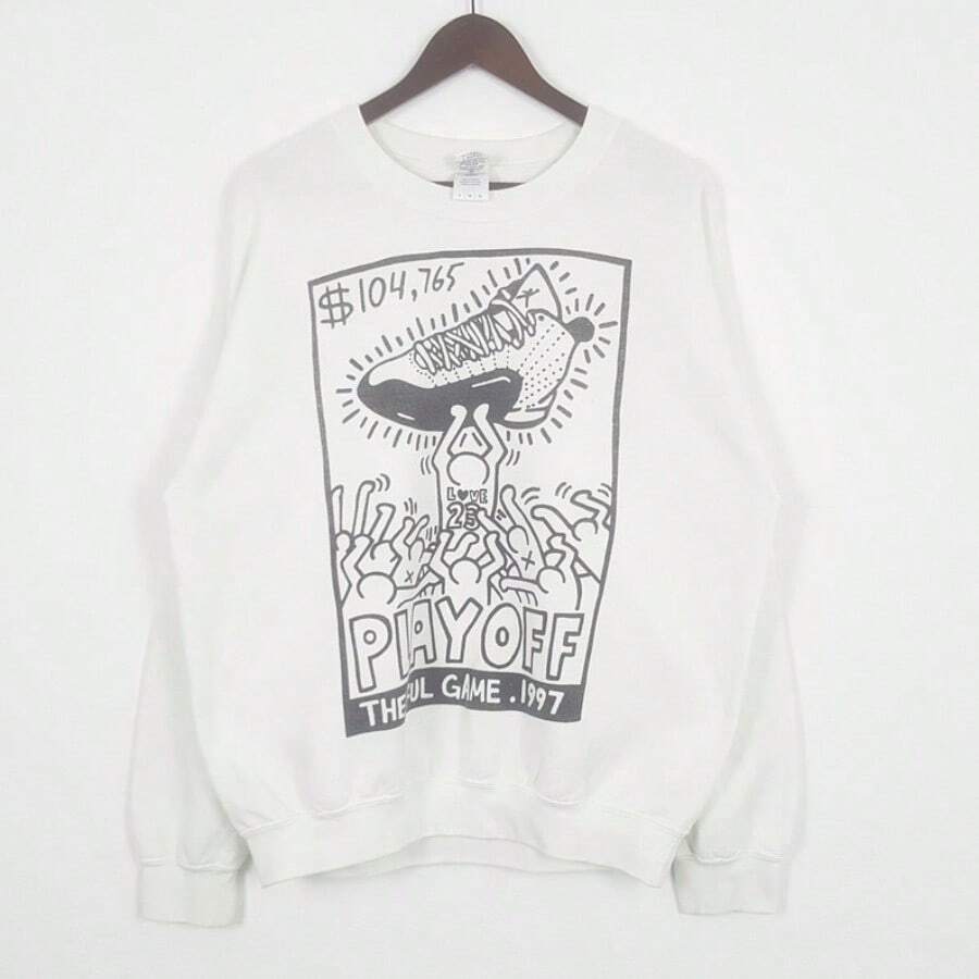 Vintage Keith Haring Play Off The Full Game Sweatshirt - 白色 - 查看 1