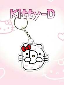 Sanrio 1 Hello Kitty Acrylic Keychain, 26 English Letters, Girl's Keychain With Various Cartoon Patterns Of Hello Kitty, Cute Bag Pendant, Car Keychain, Spelling Pendant, Perfect Birthday Gift, 2D Tablet, Winter Christmas Gift, Holiday Gift, Keychain, Cute Bag Pendant, Pen Bag Pendant. - Multicolor - View 13
