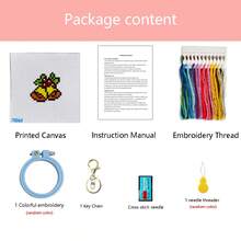 Christmas Series DIY Cross Stitch Kit | Keychain Pendant Craft Set (5pcs/3pcs Options) Includes Embroidery Hoop, Needles & Threads, 11CT Printed Fabric | Christmas Gift Decoration Pack 5pcs Printed Card Set Includes 11CT Embroidery Fabric, Needles & Threads, Christmas Decor Pendant, Handmade Gift