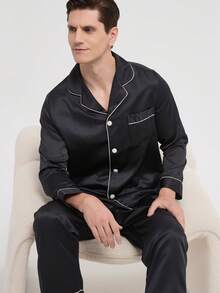 بدلة بيجامة كاجوال جديدة للرجال، ملابس خريف وشتاء