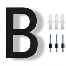 8 Inch Modern Acrylic Steel Floating House Number, Metal Modern Address Plaque, For House Address Number Ground Marker, Garden Gate Mailbox Decor Number, With Nail Kit, Coated Black, 911 Visible Signage - Easy To Install Mailbox And Door Address Label - Multicolor - View 14