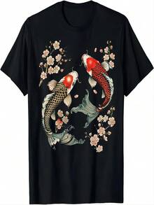 2025 Champion Tank Davis All Match American Fashion Brand Printed Men's And Women's Loose Summer Loose Short Sleeve T Shirt - 黑色 - 查看 1