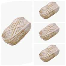 4pcs DIY Faux Leather Fabric Strips, Suitable For Crochet And Knitting - Total Weight 14.1 Oz (Approx. 390g/3.53oz), Length 36 Yards, Ideal For Making Bags, Blankets, Pillows And Rugs - Unique Metallic Colors, Polyester - Multicolor - View 2