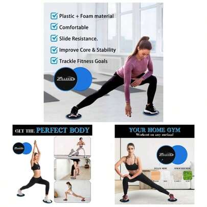 Exercise Sliders Working Out Fitness Discs Pilates Women Men, 2 Pack